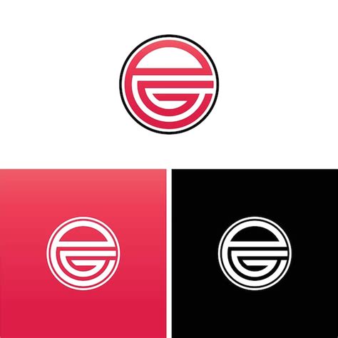 Carta Por Exemplo Design De Logotipo Com Estilo De Forma De Círculo