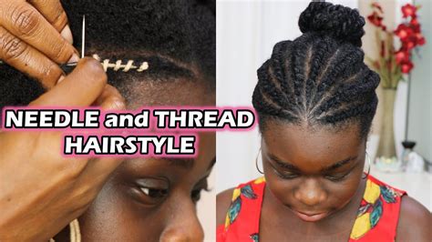 needle and thread hairstyles flat twists tutorial discoveringnatural youtube