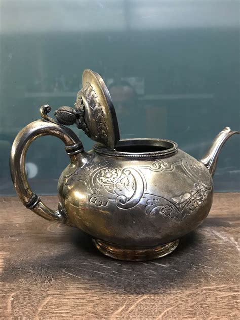 Silver Plated Teapot James Dixon And Sons Etsy