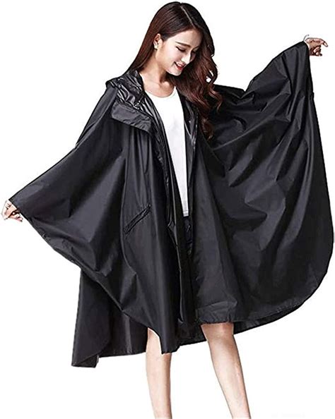 Smx Rain Poncho For Adult Plus Size Rain Coat With Hoods And Sleeves