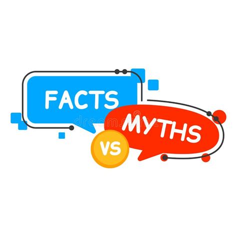 Myths Vs Facts Icon Truth And False Speech Bubble Stock Vector