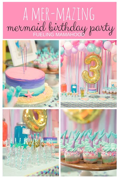 Mermaid Birthday Party Ideas Twin 3 Year Old Girl Birthday 3rd