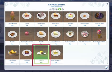 The Sims 4 Custom Food