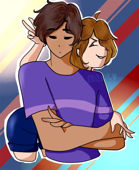 Male Frisk And Female Chara By Asterambroce On Deviantart
