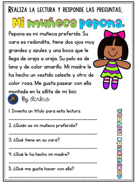 Mini Lecturitas De ComprensiÓn Para Infantil Mis Juguetes 3