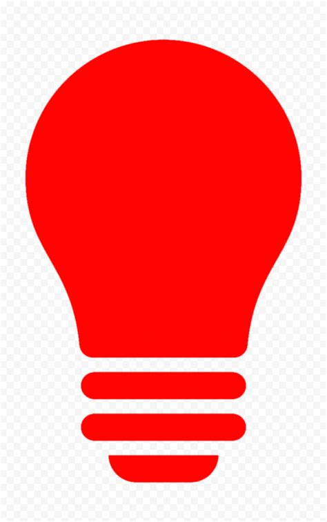 Hd Red Light Bulb Silhouette Icon Png Citypng