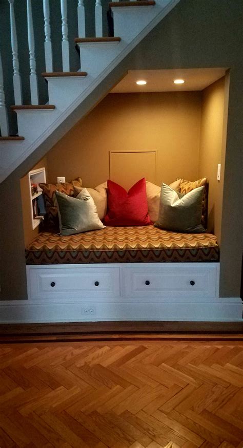 Our Reading Nook Under The Stairs Storage Under Staircase Small
