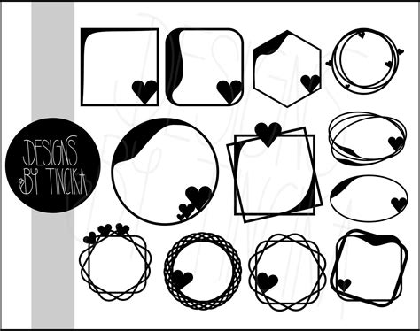 Photo Frames Svg Files For Cricut And Png Black Templates For Diy