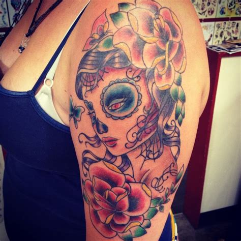 Gypsy Skull Tattoo Ink Art Arm Tattoo Perspective