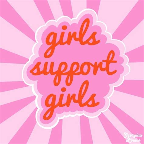 Girls Support Girls A4 Square Print Etsy In 2021 Girls Support