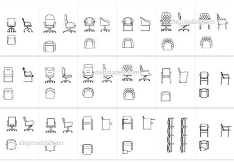 Office Chair Dwg Office Chair With Wheels 2d Dwg Block For Autocad