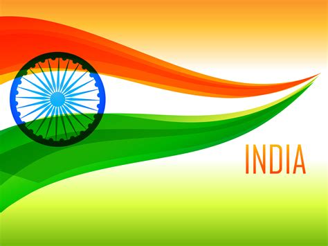 Indian Flag Made With Tricolor Wave 458100 Vector Art At Vecteezy