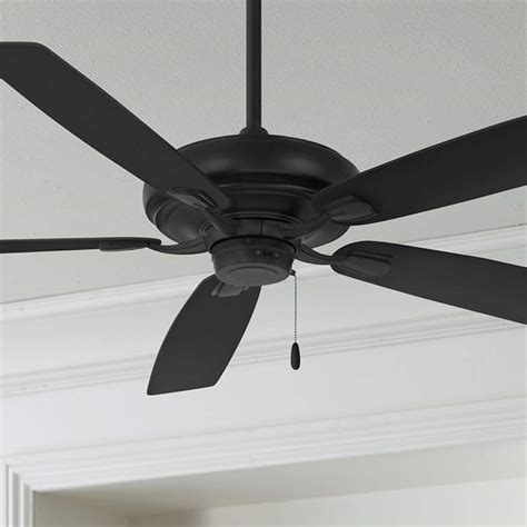 Ceiling fans may still be notorious for being eyesores, but plenty of models now exist without the gaudy candelabra lights and annoying pull chains. 60" Minka Aire Watt Coal Black Pull Chain Ceiling Fan ...