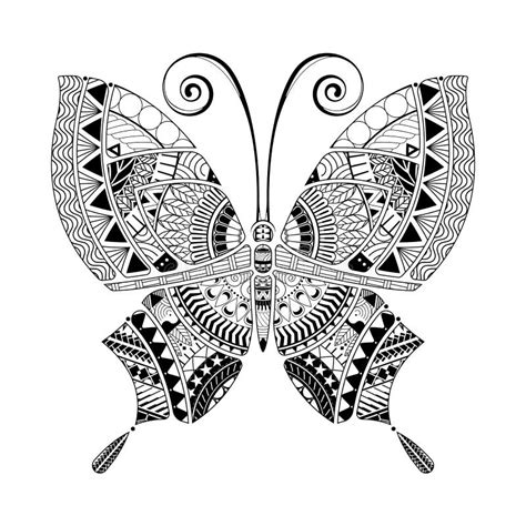 Butterfly Coloring Book Style Vector Stock Vector Illustration Of