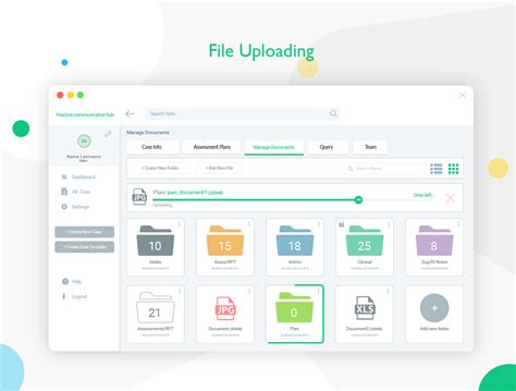 File management UI on SVA Portfolios