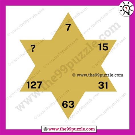Brain Twister Star Puzzles With Answer The 99 Puzzle