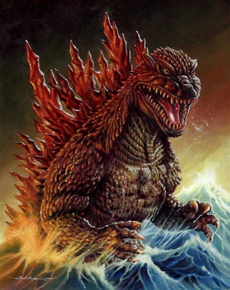 Awesome acrylic painting tutorial video. Awesome Acrylic Paintings by Jason Edmiston | Godzilla, Kaiju monsters, Jason edmiston