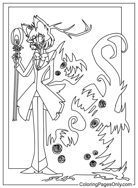 Alastor And The Devil Shading Coloring Page Free Printable Coloring Pages