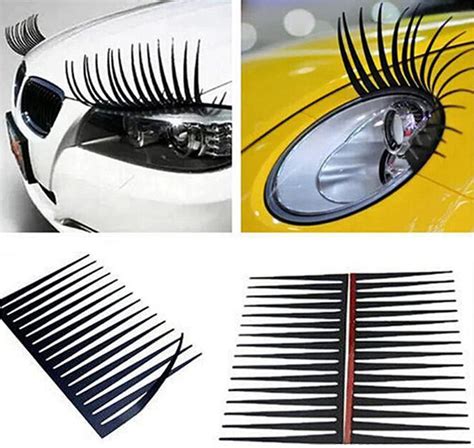 car headlight sticker false eye lash sticker funny eyelashes auto head lamp decoration decals