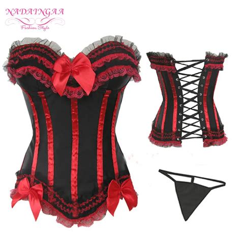 X Sexy Women Steampunk Clothing Gothic Plus Size Corsets Lace Up Boned