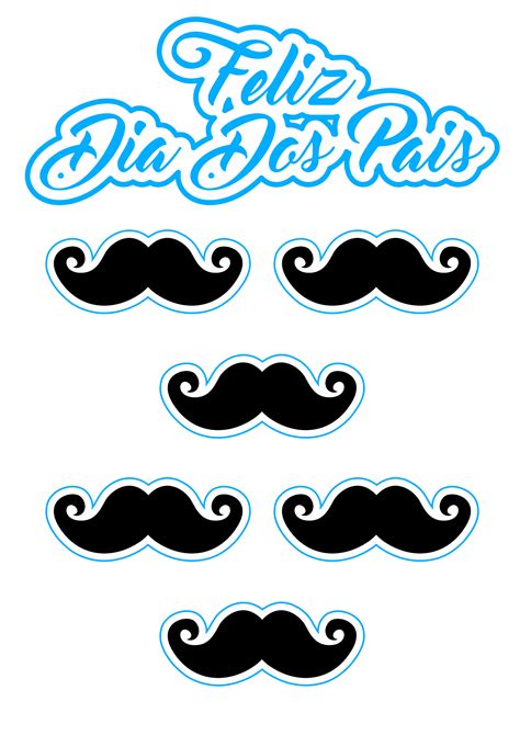 Bigode Dia Dos Pais Para Imprimir