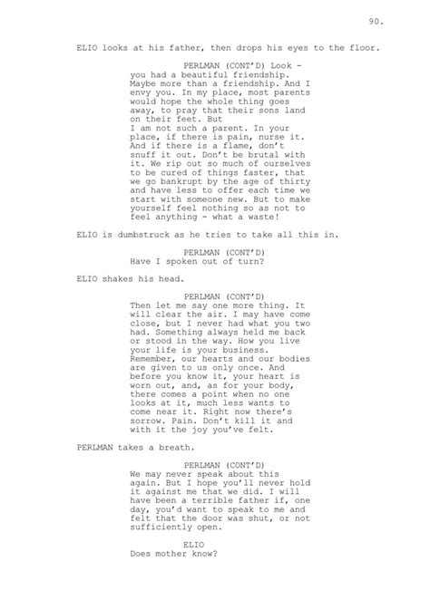 Mr Pearlmans Monologue To Elio From Call Me By Your Name Your Name Quotes Pretty Words