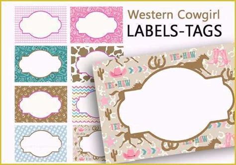 Western Label Templates Free Of Cowgirl Labels Printable Name Tags