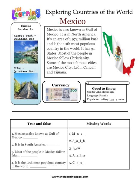 Countries Worksheet For Kids Free Country Printables