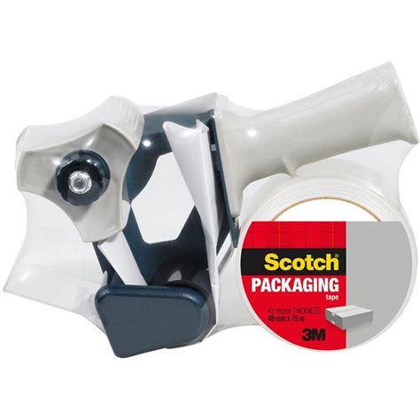 Scotch 3350 Gun Au Packaging Tape And Gun Acrylic Clear 48mm X 75m