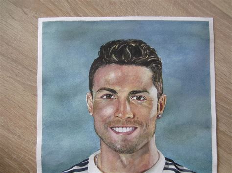 Original Watercolor Painting Cristiano Ronaldo Etsy