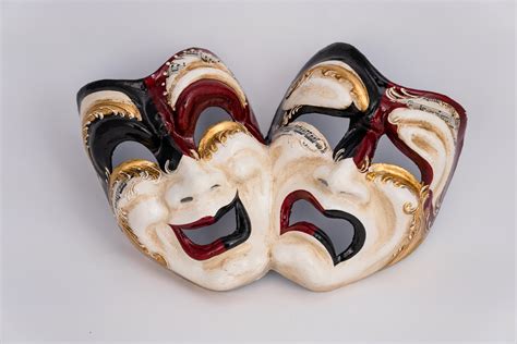 Wall Mask Tragedy And Comedy Mask Emanuele Red