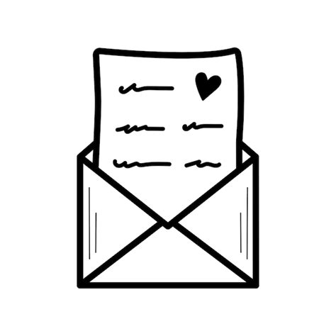 Premium Vector Love Letter In An Envelope