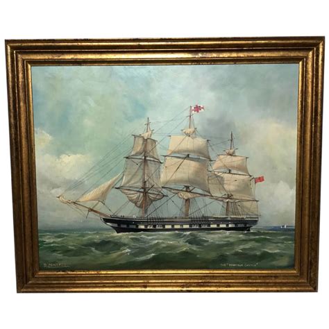 Marine Painting Windsor Castle Mail Ship Signed Dorothy Lightfoot
