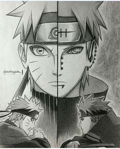 Naruto And Nagato The Sibling Disciple Credits Arteyata Рисунки лица