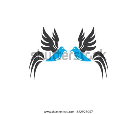 Two Birds Logo Stock Vector Royalty Free 622925057 Shutterstock