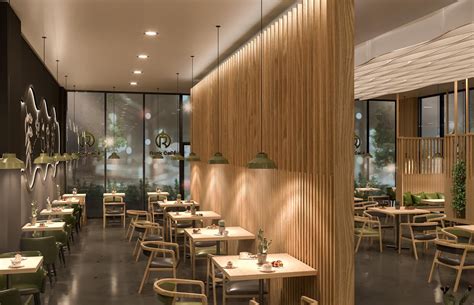 The element you need is an outdoor field, plants, lights, and table chairs. Modern Café Design - Rock Café | Green Café Interior ...