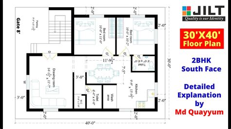 2 Bhk House Plans 30x40 7 Pictures Easyhomeplan