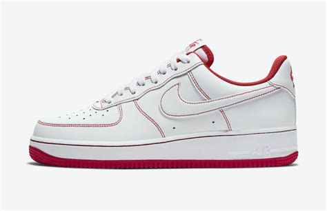 Nike Air Force 1 Low White University Red Cv1724 100 Release Date Info