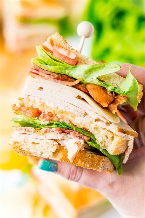 Classic Turkey Club Sandwich Recipe Sugar And Soul