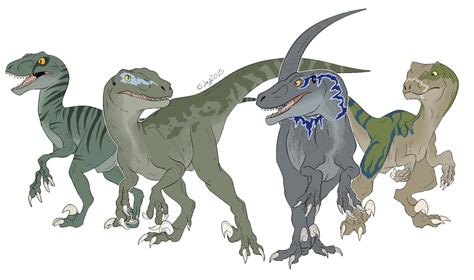Fa Raptor Squad By Brlck D8y35zr By Wolfclone12 On Deviantart Jurassic World Dinosaurs Blue