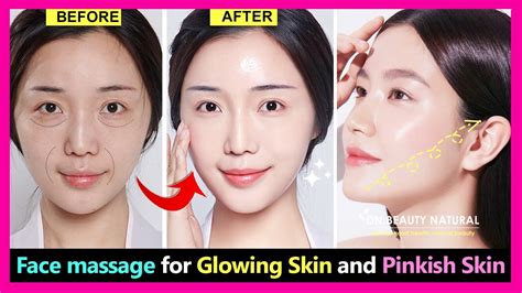 Korean Face Massage For Glowing Skin And Pinkish Glow Skin Naturally At Home With Aloe Vera Gel