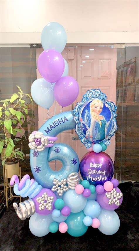 Frozen Themed Age Balloon Display Frozen Theme Party Decorations