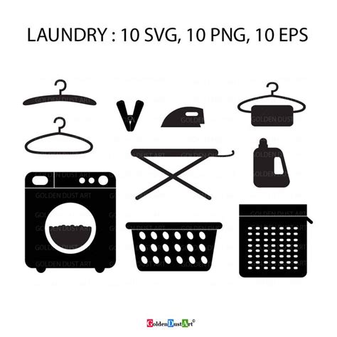 Laundry SVG Laundry Clip Art Set Laundry Icon Instan | Etsy | Laundry
