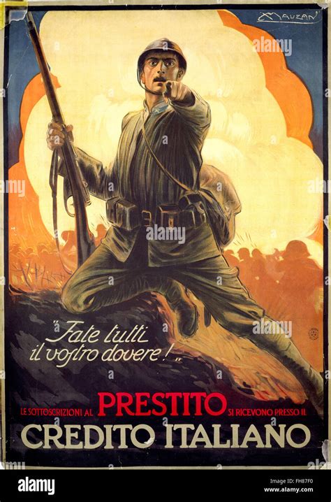 Affiche de propagande italienne Banque de photographies et dimages à