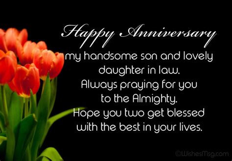 Anniversary Wishes For Son And Daughter In Law Wishesmsg Happy