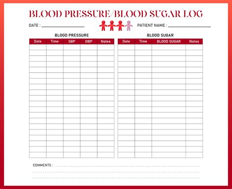 Blood Pressure Printable Log Chart Leqwerii