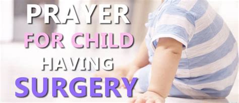 Prayer Before Surgery For Child