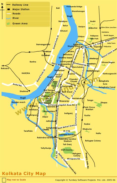 Kolkata City Mapcity Map Kolkata