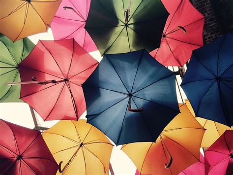 Photo gratuite: Parapluies, Ciel, La Pluie, Coloré - Image ...