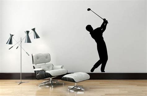 Golf Player Wall Decal 45 X 16 Golf Player Silhouette Vinyl Decal